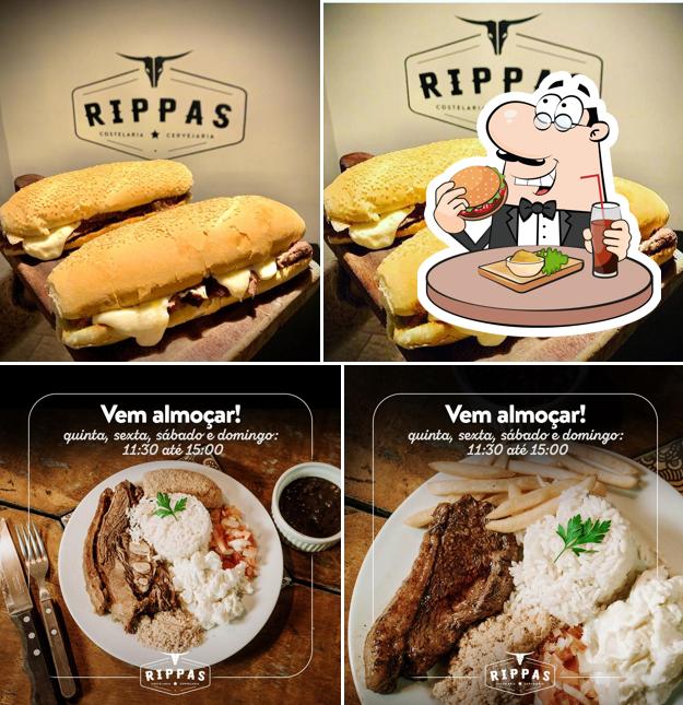 Peça um hambúrguer no Rippas Costelaria e Cervejaria