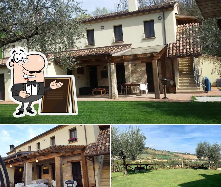 Guarda la parte esterna di Locanda Montelippo - RISTORANTE e Agriturismo con PISCINA IDROMASSAGGIO con acqua salata e SAUNA a botte Colbordolo