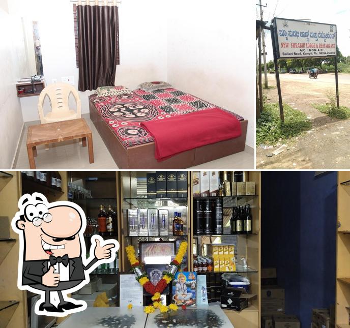 Look at the pic of SURABHI LODGE AND RESTAURANT KAMPLI