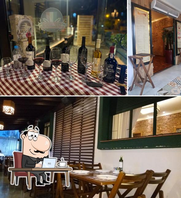 O interior do Pizzaria D'Lucca