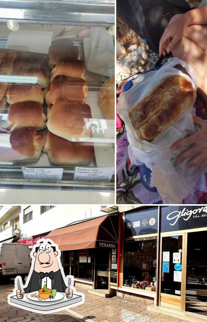 La cibo e esterno del ristorante