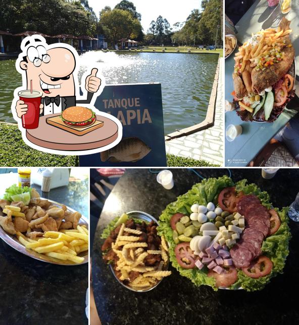 Peça um hambúrguer no Pesque e Pague Triângulo