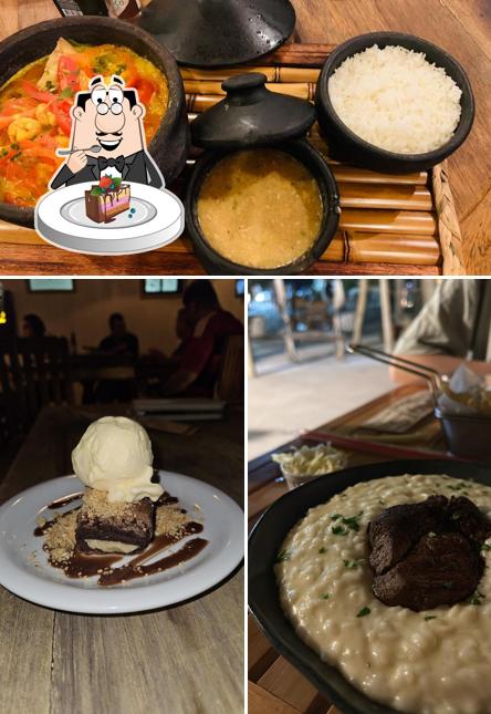 Bolo de chocolate em Roots Gastrobar