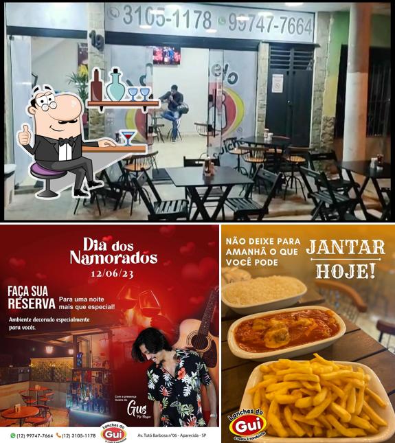 O interior do Lanches do Gui