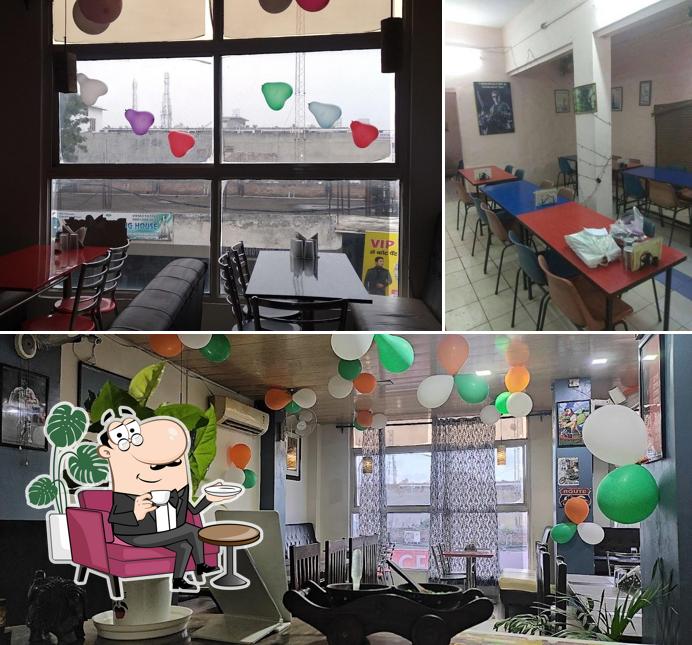 Take a seat at one of the tables at Nine to Eleven