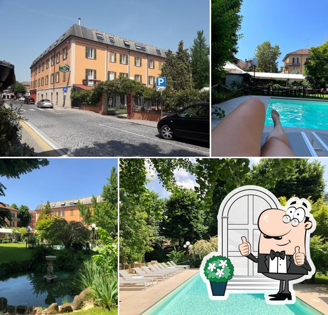 Puoi goderti l'aria fresca da seduto all'esterno di Hotel Milano