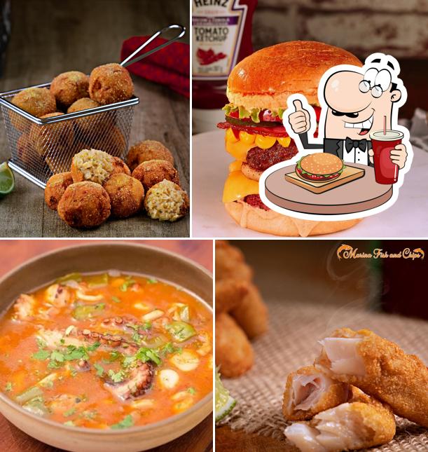 Hambúrguer em Marina Fish and Chips