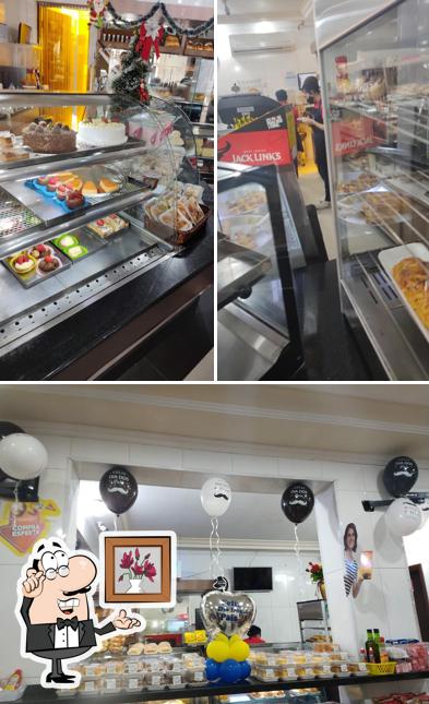 O interior do Padaria 3 Irmãos