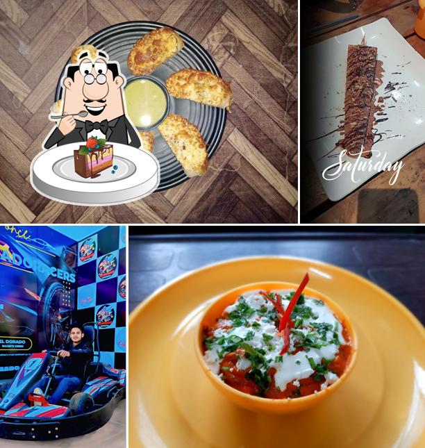 Chocolate cake at Round the clock