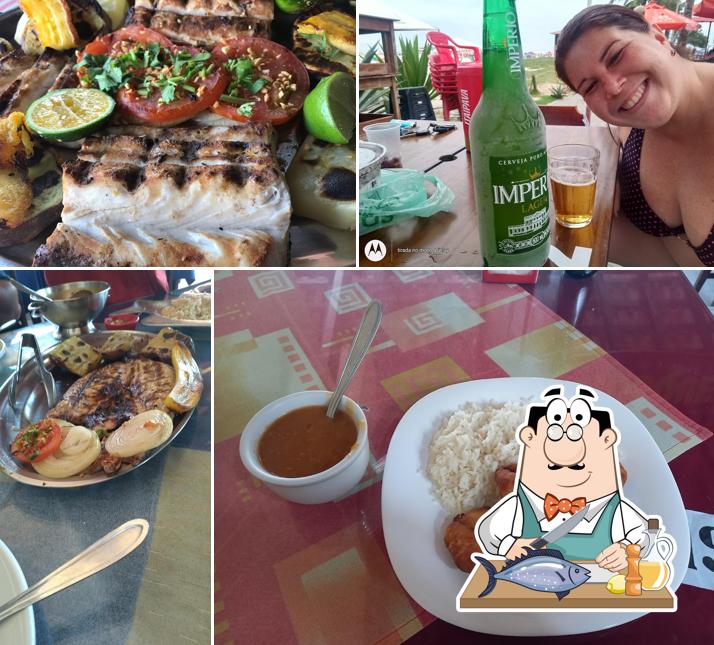 Salmão grelhado em Restaurante do Quiosque 12