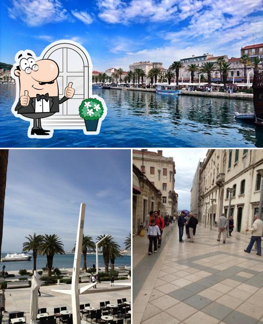 Puoi goderti l'aria fresca da seduto all'esterno di Coffee Bar St. Riva