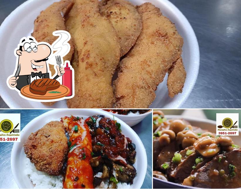 Experimente pratos de carne no Marmitex Caseirinha