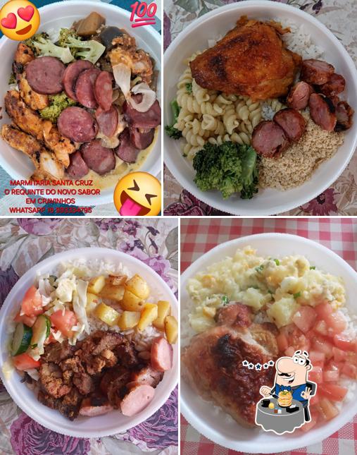 Comida em Marmitaria Santa Cruz O requinte do novo sabor em Cravinhos/Facebook Marmitaria Santa Cruz