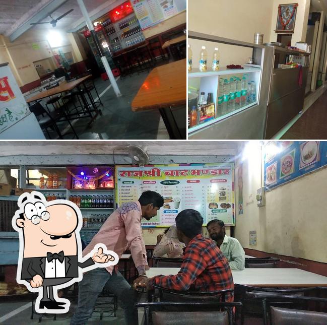 Take a seat at one of the tables at RajShree Chat Bhandar