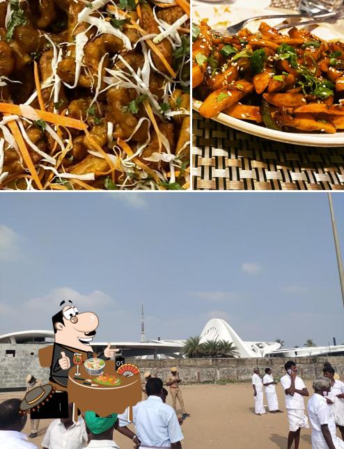 The restaurant's food and exterior