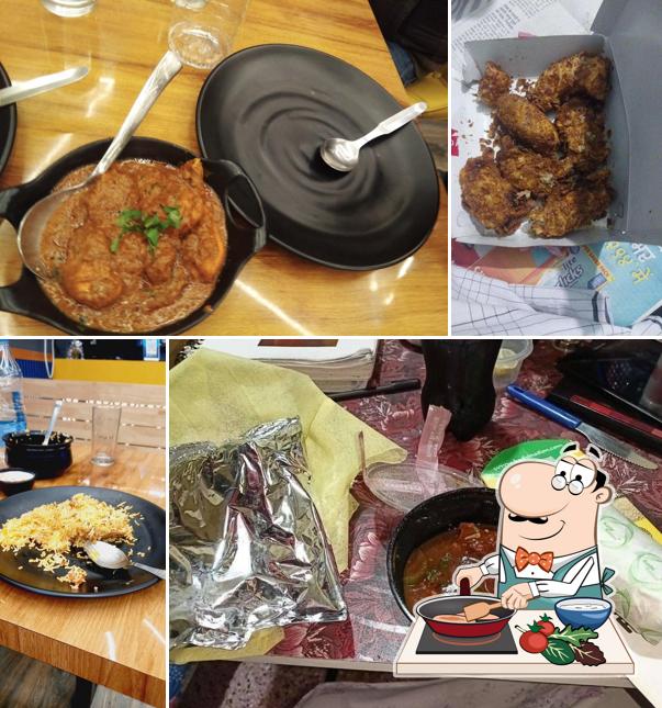 Chicken curry at Kathi Nation, Khagaul