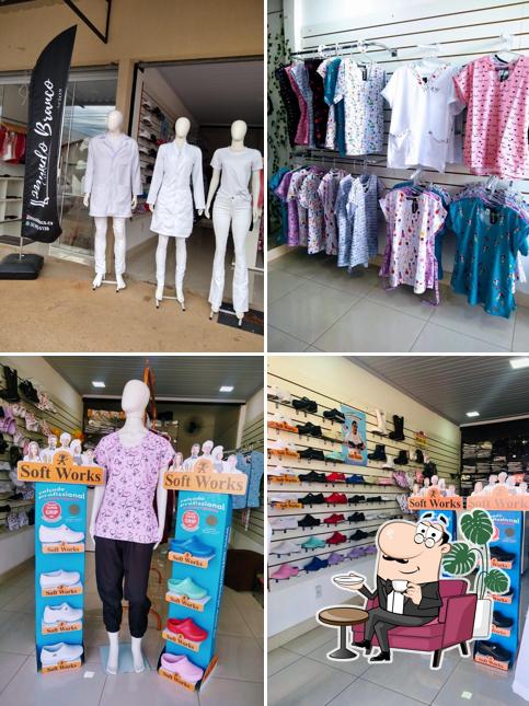 O interior do Mundo Branco - Loja de Uniforme Jaleco/ Calçado Profissional/ Conjunto Cirúrgico