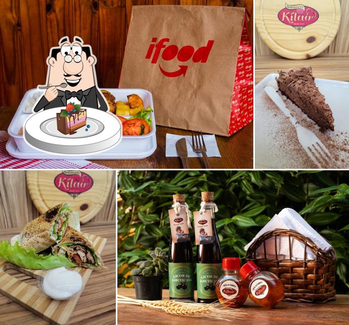 Bolo de chocolate em Restaurante Kilão