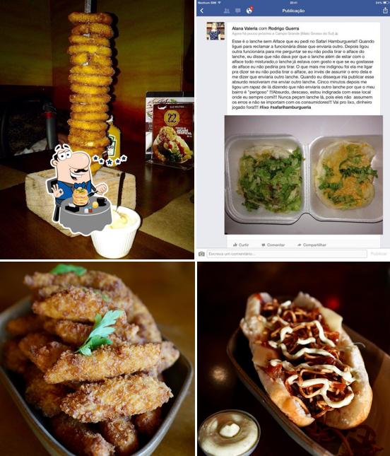 Platos en Safari Burger & Grill