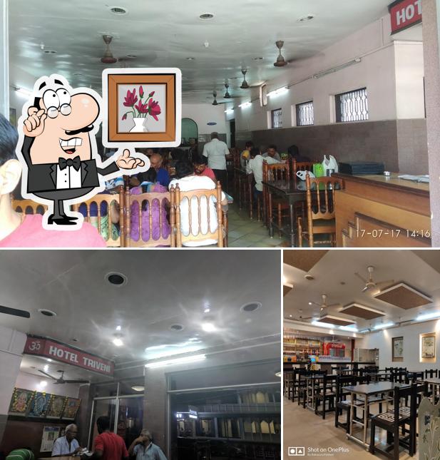 The interior of Hotel Triveni