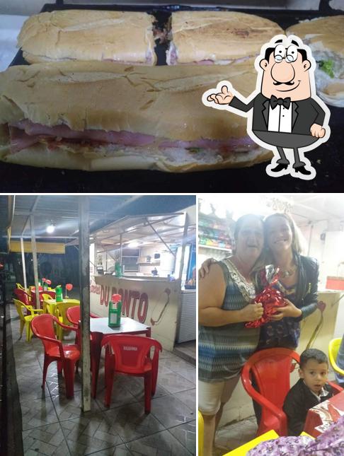 A foto da interior e comida no Lanches Do Ponto