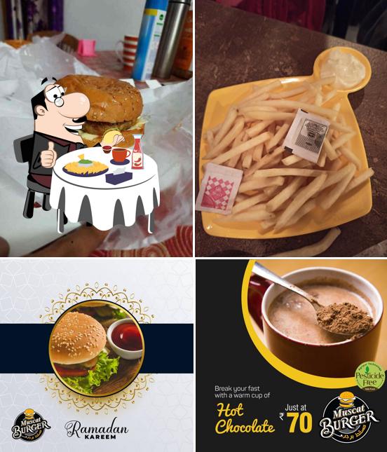 Hamburger at Muscat Burger