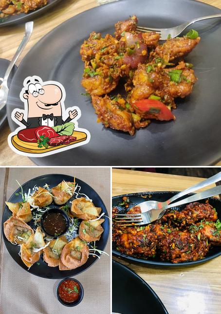 The Golden Chin provides meat dishes