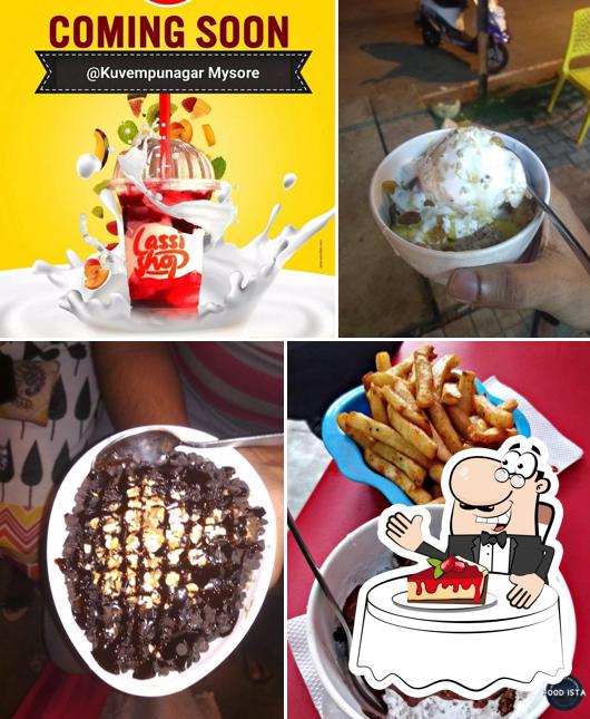 Lassi Shop & cafe - Kuvempunagar serves a selection of sweet dishes