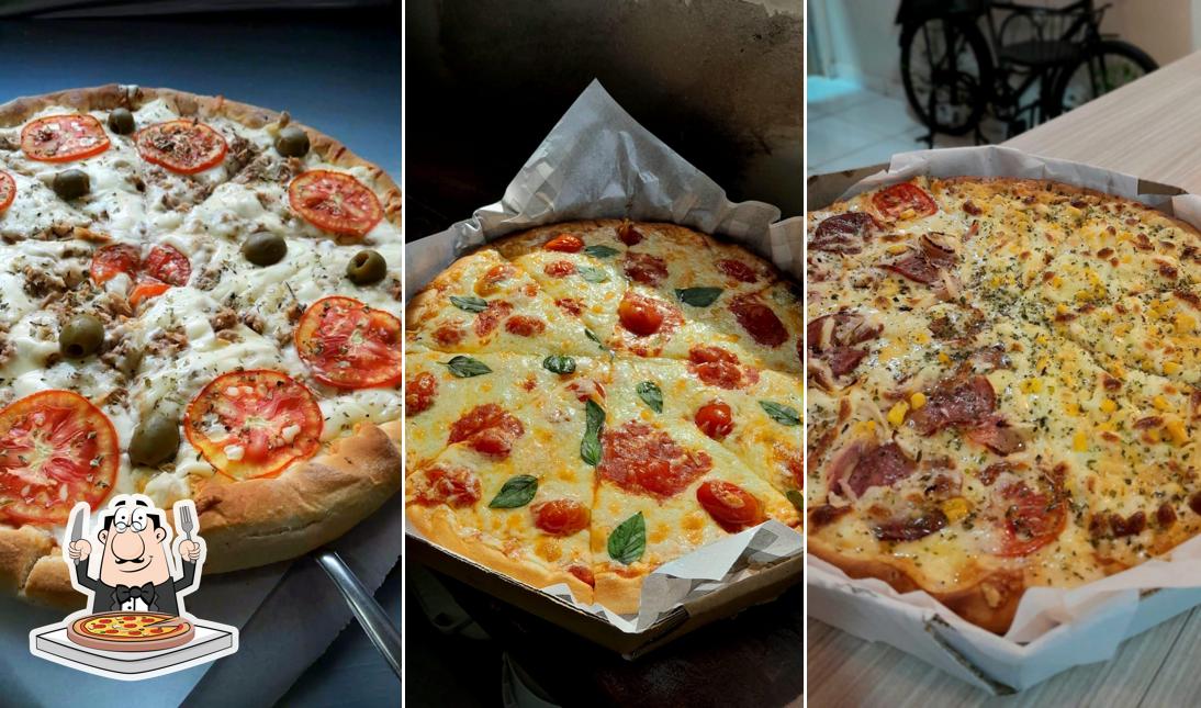 Peça diferentes tipos de pizza