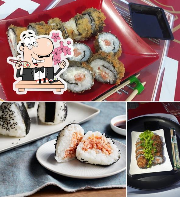 Prove diferentes opções de sushi