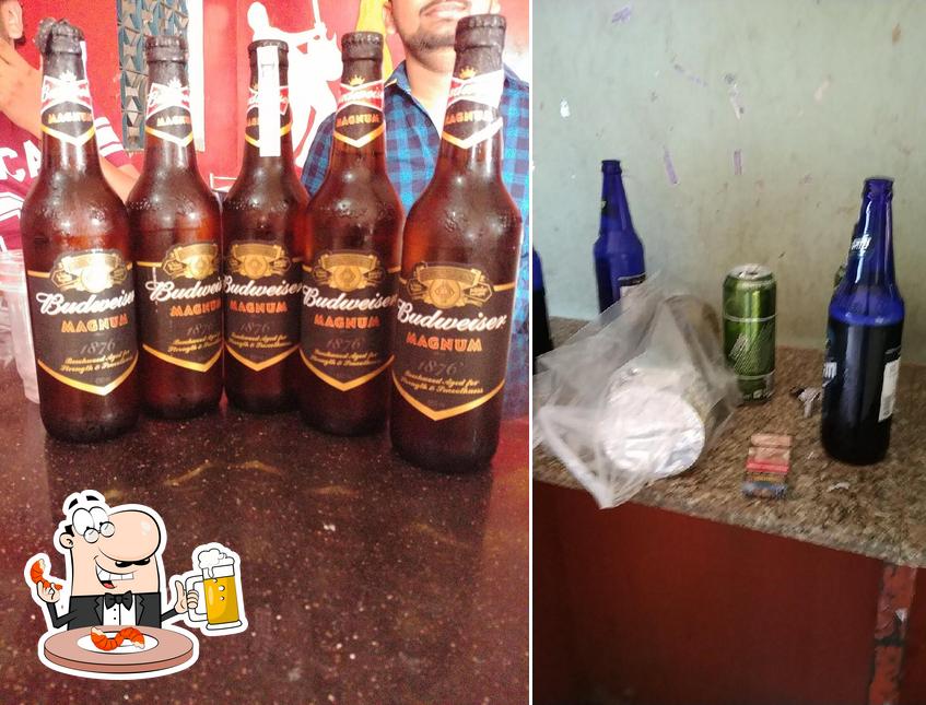 You can get a glass of light or dark beer