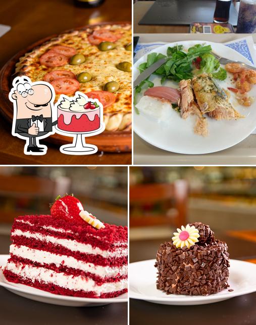 Bolo veludo vermelho em Padaria Delícias do Parque