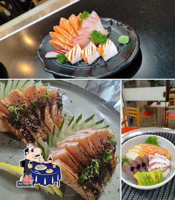 Sashimi em N'ativos Sushi da Ilha