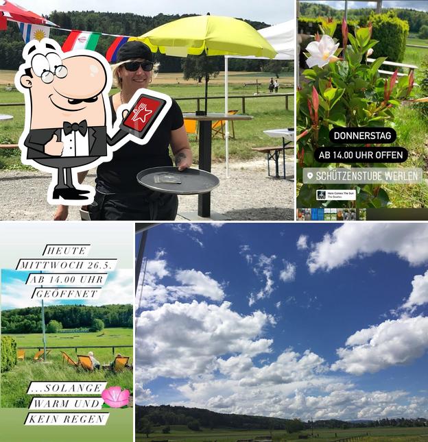 Goditi la vista dall'area esterna di Schützenhaus Werlen