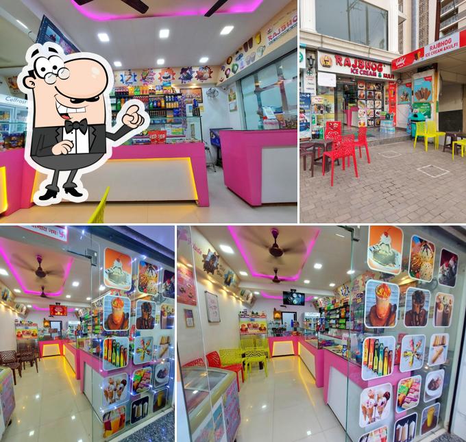 The interior of Rajbhog Icecream and kulfi