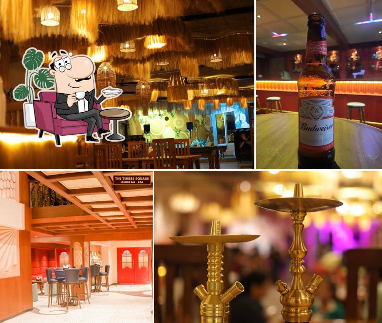 The interior of The Timess Square Lounge and Bar Goa
