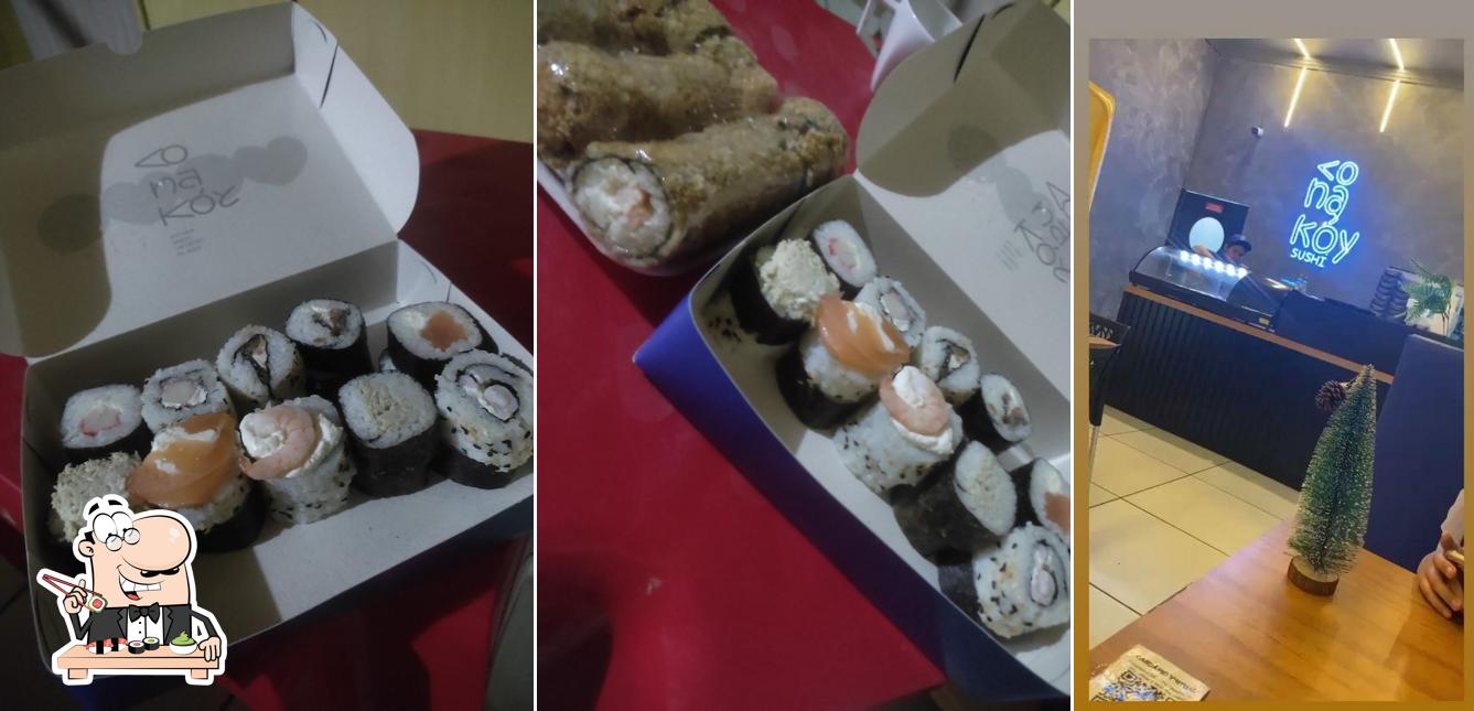 Experimente diferentes opções de sushi