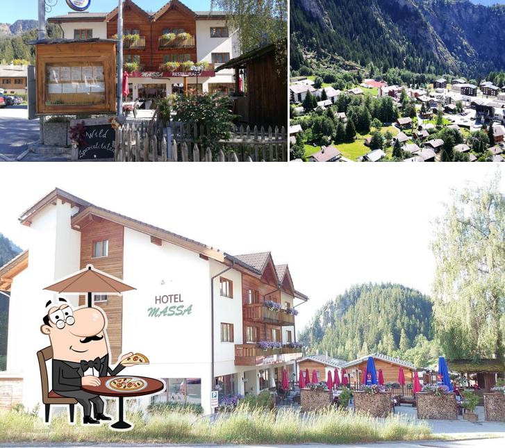 Gli esterni costituiscono una caratteristica importante di Hotel Restaurant Massa