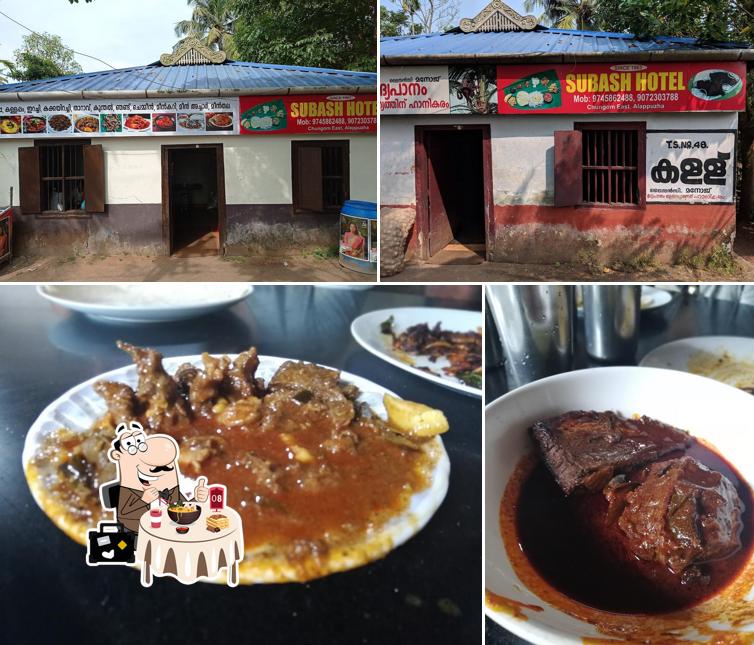 This is the photo displaying food and exterior at SUBHASH HOTEL