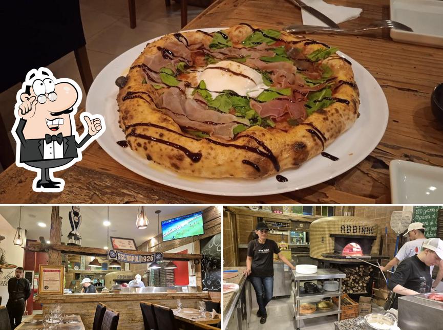 Dê uma olhada a imagem apresentando interior e comida a Abbiamo Pizza Napoletana