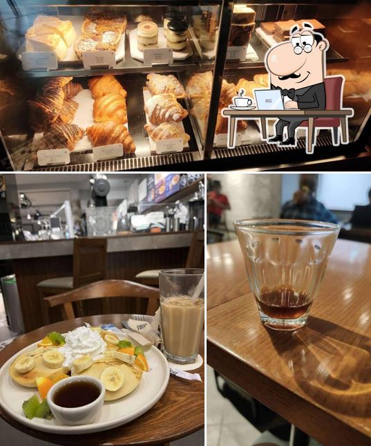 Take a seat at one of the tables at Third Wave Coffee