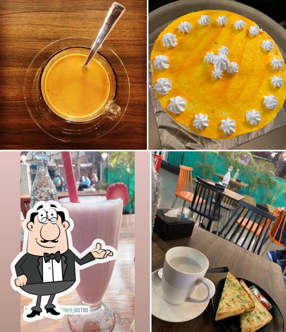 Take a look at the image showing interior and food at Around The Corner Bistro