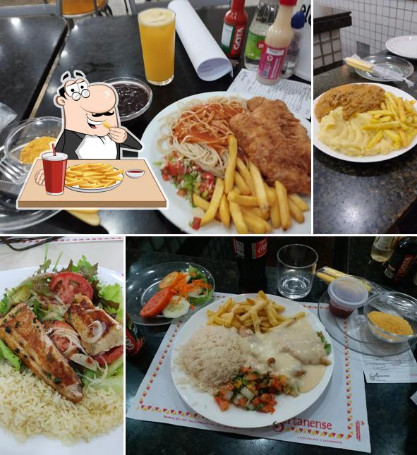 Batata frita em Sertanense restaurante rua Nova 356