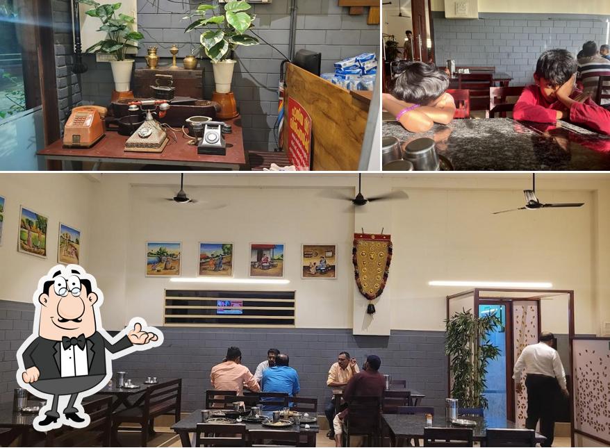 Among different things one can find interior and beverage at Amma's Udupi Veg Restaurant