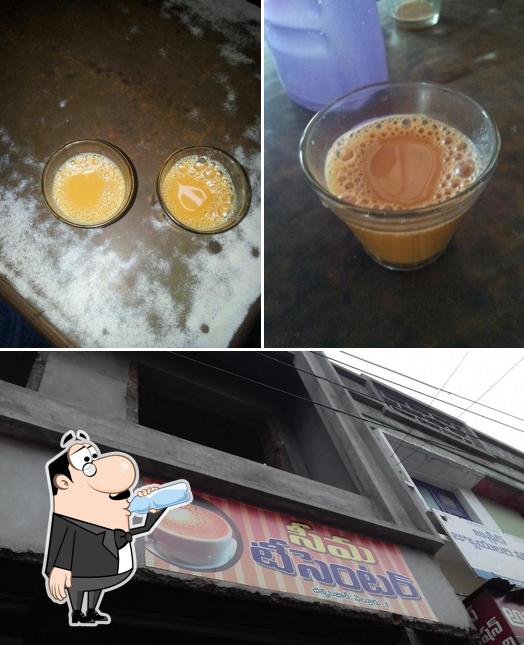 Check out the picture showing drink and food at Cafe Seema