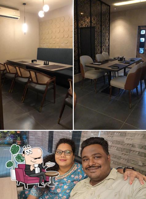 Take a seat at one of the tables at Ruchi Suchi