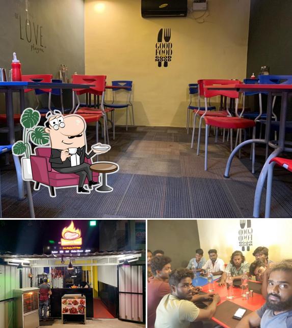 The interior of Skewers House A/C Family Resturant