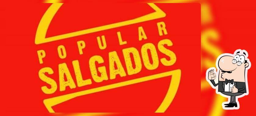 O logotipo do Popular Salgados