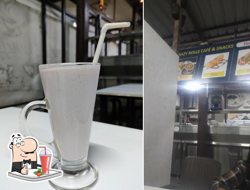 Enjoy a drink at Crazy Rolls Cafe & Snacks