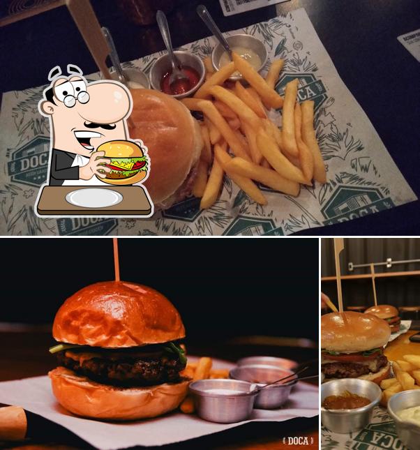 Consiga um hambúrguer no Doca